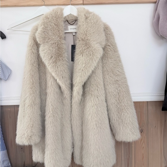 Banana Republic faux fur teddy Jacket XL new - Picture 8 of 10